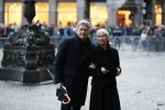 Amsterdam 3 februari 2018 
Prinses Beatrix viert haar 80e verjaardag in het paleis op de dam. Alexandra Radius en Hans Ebbelaar