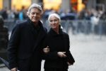 Amsterdam 3 februari 2018 
Prinses Beatrix viert haar 80e verjaardag in het paleis op de dam. Alexandra Radius en Hans Ebbelaar