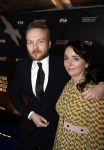 Amsterdam 9 maart 2018 
Boekenbal 2018 in de schouwburg van Amsterdam.
Arjen Lubach met zijn vriendin Martine de Jong
