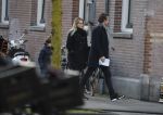 Amsterdam 15 februari 2018 
Chantal janzen met man Marco en zoon naar verloskundigenpraktijk