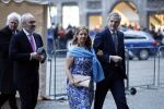 Amsterdam 3 februari 2018 
Prinses Beatrix viert haar 80e verjaardag in het paleis op de dam. Chris Breedveld en zijn vrouw Clementine