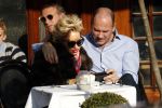 Amsterdam 17 februari 2018
Connie Witteman met verloofde Eugene v Dun op terras.