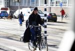 Amsterdam 16 februari 2018
Doutzen Kroes op haar fiets in Amsterdam
