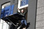 Amsterdam 12 maart 2018
Dries en Honoria Roelvink  verhuizen naar hun nieuwe appartement op de pc Hooftstraat