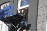 Amsterdam 12 maart 2018
Dries en Honoria Roelvink  verhuizen naar hun nieuwe appartement op de pc Hooftstraat