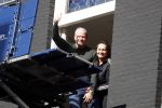 Amsterdam 12 maart 2018
Dries en Honoria Roelvink  verhuizen naar hun nieuwe appartement op de pc Hooftstraat