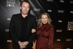 Amsterdam 9 maart 2018 
Boekenbal 2018 in de schouwburg van Amsterdam. Elle v Rijn met een kennis