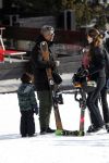 Lech/ Oberlech 25 februari 2018
Frank Rijkaard met zijn vrouw Stephanie Rijkaard en hun zoon in Lech