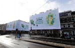 Amsterdam 3 februari 2018 
Reclame Fuztea van Maxtension op de v Baerlestraat