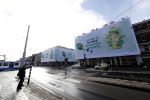 Amsterdam 3 februari 2018 
Reclame Fuztea van Maxtension op de v Baerlestraat