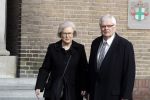 Rotterdam 20 februari 2018
Dienst voor overlijden /begrafenis Ruud Lubbers in de Laurentius Elisabeth Kathedraal. hanja Maij Weggen en haar man Peter Maij