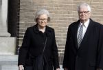 Rotterdam 20 februari 2018
Dienst voor overlijden /begrafenis Ruud Lubbers in de Laurentius Elisabeth Kathedraal. hanja Maij Weggen en haar man Peter Maij
