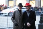 Amsterdam 3 februari 2018 
Prinses Beatrix viert haar 80e verjaardag in het paleis op de dam. Hans van Manen (L) met zijn partner Henk van Dijk