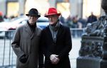 Amsterdam 3 februari 2018 
Prinses Beatrix viert haar 80e verjaardag in het paleis op de dam. Hans van Manen (L) met zijn partner Henk van Dijk