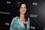 Amsterdam 9 maart 2018 
Boekenbal 2018 in de schouwburg van Amsterdam. Janine Abbring  met ..
