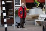 Amsterdam 23 februari 2018 
John v d Rest wandelend met zijn hond