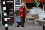 Amsterdam 23 februari 2018 
John v d Rest wandelend met zijn hond