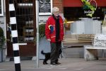 Amsterdam 23 februari 2018 
John v d Rest wandelend met zijn hond