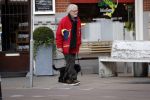 Amsterdam 23 februari 2018 
John v d Rest wandelend met zijn hond