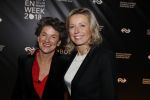Amsterdam 9 maart 2018 
Boekenbal 2018 in de schouwburg van Amsterdam.
Kasja Ollongren kwam met partner irene v d Brekel