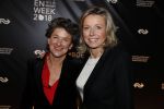 Amsterdam 9 maart 2018 
Boekenbal 2018 in de schouwburg van Amsterdam.
Kasja Ollongren kwam met partner irene v d Brekel