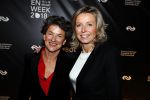 Amsterdam 9 maart 2018 
Boekenbal 2018 in de schouwburg van Amsterdam.
Kasja Ollongren kwam met partner irene v d Brekel