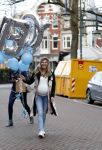Amsterdam 11 maart 2018
Kim Kotter zwanger met blauwe ballonnen
