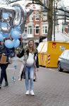 Amsterdam 11 maart 2018
Kim Kotter zwanger met blauwe ballonnen