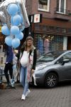 Amsterdam 11 maart 2018
Kim Kotter zwanger met blauwe ballonnen