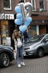 Amsterdam 11 maart 2018
Kim Kotter zwanger met blauwe ballonnen