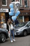 Amsterdam 11 maart 2018
Kim Kotter zwanger met blauwe ballonnen