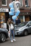 Amsterdam 11 maart 2018
Kim Kotter zwanger met blauwe ballonnen