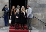 Amsterdam 3 februari 2018 
Prinses Beatrix viert haar 80e verjaardag in het paleis op de dam.  Koning Willem-Alexander en koningin Maxima arriveren met hun dochters, de prinsessen Amalia, Alexia en Ariane