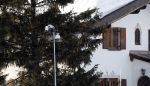 Lech 25 februari 2018
Het chalet met bewakingscamera's waar Koning Willem Alexander en Koningin Maxima met hun dochters logeren