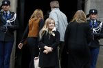 Amsterdam 3 februari 2018 
Prinses Beatrix viert haar 80e verjaardag in het paleis op de dam.  Koning Willem-Alexander en koningin Maxima arriveren met hun dochters, de prinsessen Amalia, Alexia en Ariane