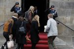 Amsterdam 3 februari 2018 
Prinses Beatrix viert haar 80e verjaardag in het paleis op de dam.  Koning Willem-Alexander en koningin Maxima arriveren met hun dochters, de prinsessen Amalia, Alexia en Ariane