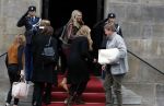 Amsterdam 3 februari 2018 
Prinses Beatrix viert haar 80e verjaardag in het paleis op de dam.  Koning Willem-Alexander en koningin Maxima arriveren met hun dochters, de prinsessen Amalia, Alexia en Ariane