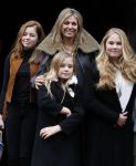 Amsterdam 3 februari 2018 
Prinses Beatrix viert haar 80e verjaardag in het paleis op de dam.  Koning Willem-Alexander en koningin Maxima arriveren met hun dochters, de prinsessen Amalia, Alexia en Ariane