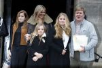 Amsterdam 3 februari 2018 
Prinses Beatrix viert haar 80e verjaardag in het paleis op de dam.  Koning Willem-Alexander en koningin Maxima arriveren met hun dochters, de prinsessen Amalia, Alexia en Ariane