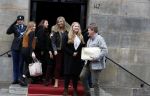 Amsterdam 3 februari 2018 
Prinses Beatrix viert haar 80e verjaardag in het paleis op de dam.  Koning Willem-Alexander en koningin Maxima arriveren met hun dochters, de prinsessen Amalia, Alexia en Ariane en hun aupair