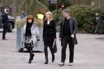 Leusden 6 maart 2018
Crematie Mies Bouwman in crematorium Leusden. Liesbeth List met dochter Elisah en schoonzoon