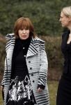 Leusden 6 maart 2018
Crematie Mies Bouwman in crematorium Leusden. Liesbeth List met dochter Elisah en schoonzoon