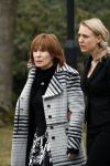 Leusden 6 maart 2018
Crematie Mies Bouwman in crematorium Leusden. Liesbeth List met dochter Elisah en schoonzoon