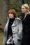 Leusden 6 maart 2018
Crematie Mies Bouwman in crematorium Leusden. Liesbeth List met dochter Elisah en schoonzoon