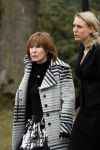 Leusden 6 maart 2018
Crematie Mies Bouwman in crematorium Leusden. Liesbeth List met dochter Elisah en schoonzoon