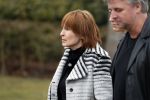 Leusden 6 maart 2018
Crematie Mies Bouwman in crematorium Leusden. Liesbeth List met dochter Elisah en schoonzoon