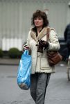 Amsterdam 19 februari 2018 
Linda v Dijck doet  boodschappen op de cornelis schuytstraat