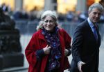Amsterdam 3 februari 2018 
Prinses Beatrix viert haar 80e verjaardag in het paleis op de dam. Marte Rohling en Bert Wassenaar