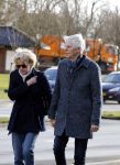 Hilversum 12 februari 2018
Martine Bijl en Berend Boudewijn wandelend hand in hand