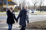 Hilversum 12 februari 2018
Martine Bijl en Berend Boudewijn wandelend hand in hand